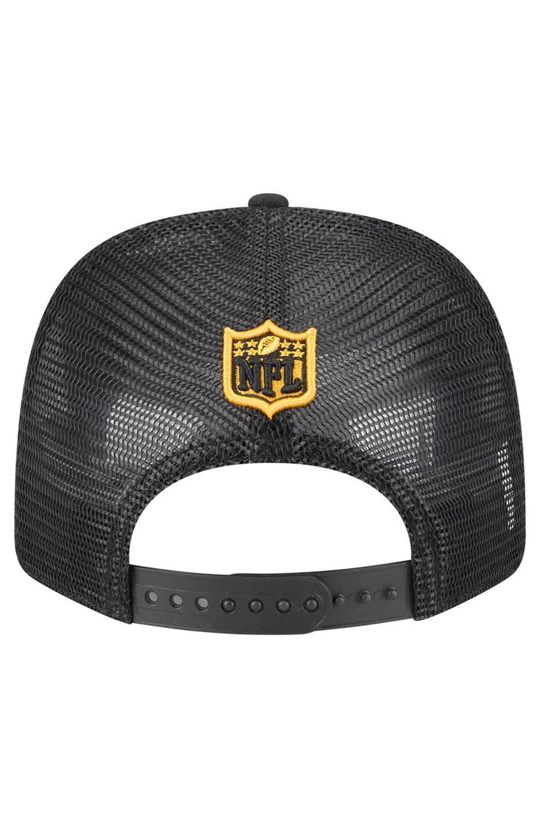 New Era Men's New Era Black Pittsburgh Steelers Team Collection 9SEVENTY Stretch-Snap Adjustable Hat, Alternate, color, Black