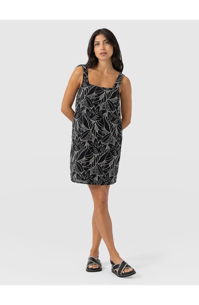 Saint + Sofia Corinne Cami Dress, Main, color, Black Embroidered