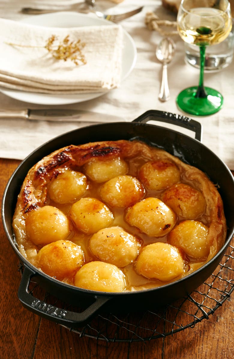 Staub 13-Inch Enameled Cast Iron Double Handle Fry Pan, Alternate, color, Black