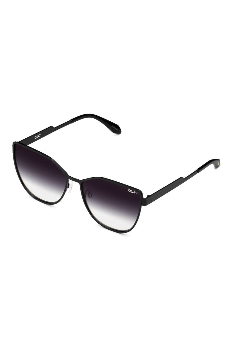55mm In Pursuit Cat Eye Sunglasses, Alternate, color, BLK FADE