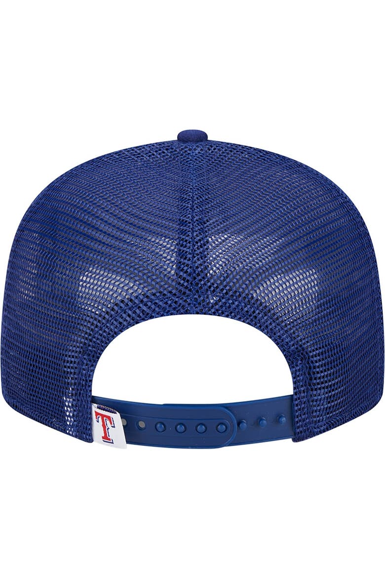 Men's New Era Royal Texas Rangers Team Color Trucker 9FIFTY Snapback Hat, Alternate, color, Royal