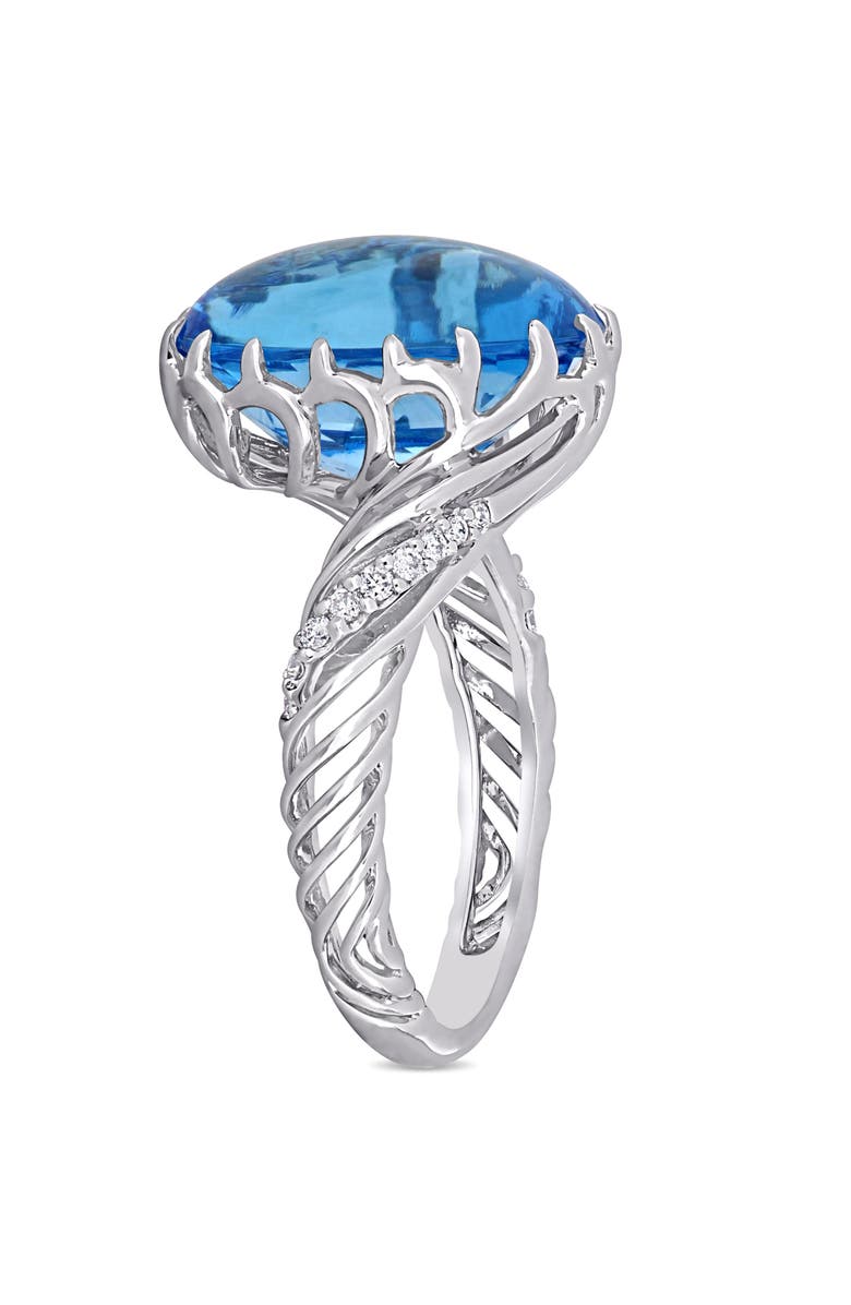 Julianna B. Swiss Blue Topaz & Diamond Ring 18k, Alternate, color, Topaz