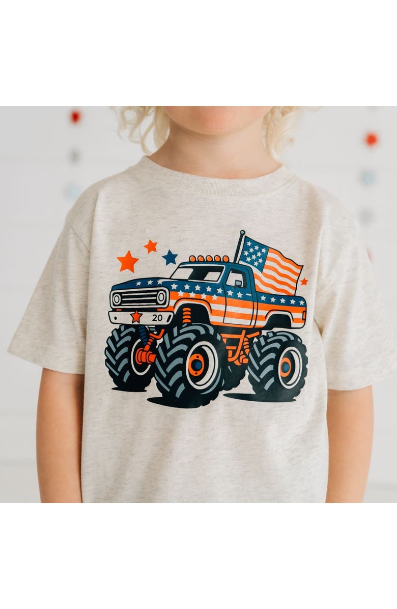 Sweet Wink American Monster Truck Short Sleeve T-Shirt, Alternate, color, Natural Heather