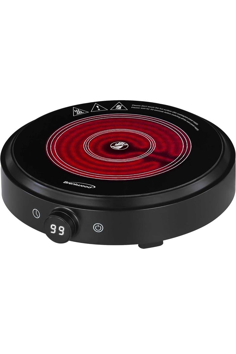 10 In Countertop Infrared Single Burner Digital Display, Main, color, Black
