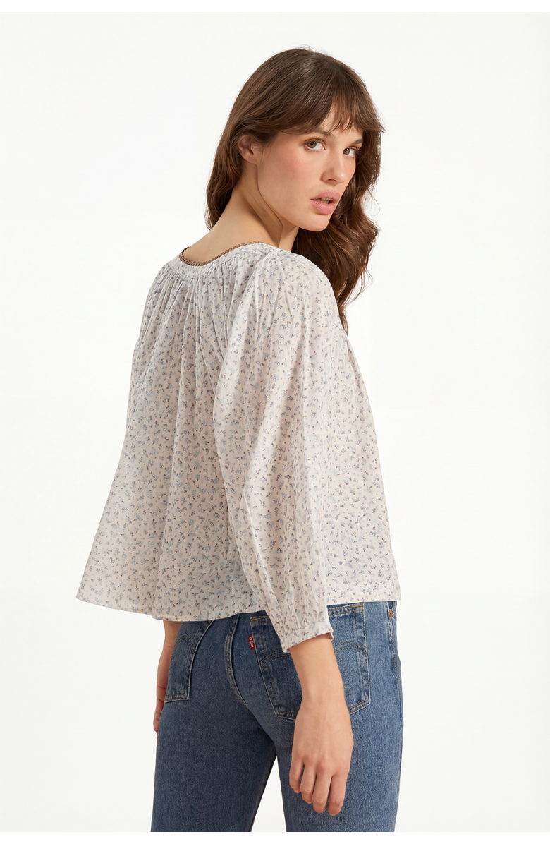 If Only If Phoebe Blouse, Alternate, color, Forget Me Not