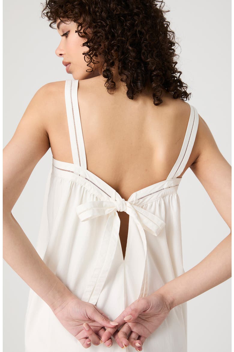 Square Neck Cotton Midi Dress, Alternate, color, SUMMER WHITE