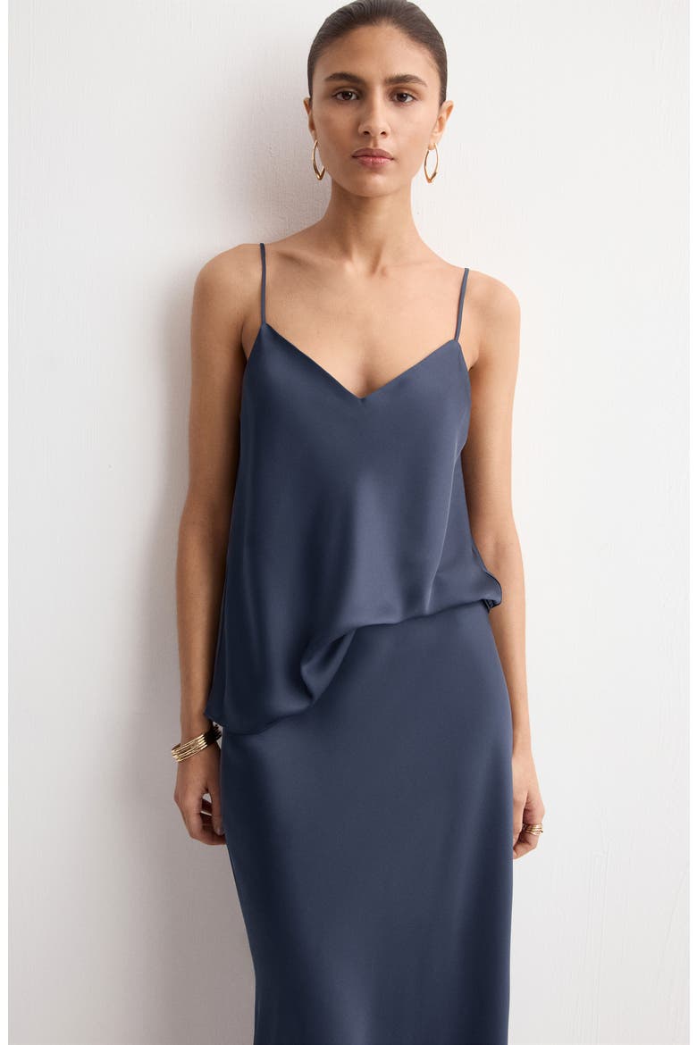 Satin Maxi Skirt, Alternate, color, NIGHT BLUE