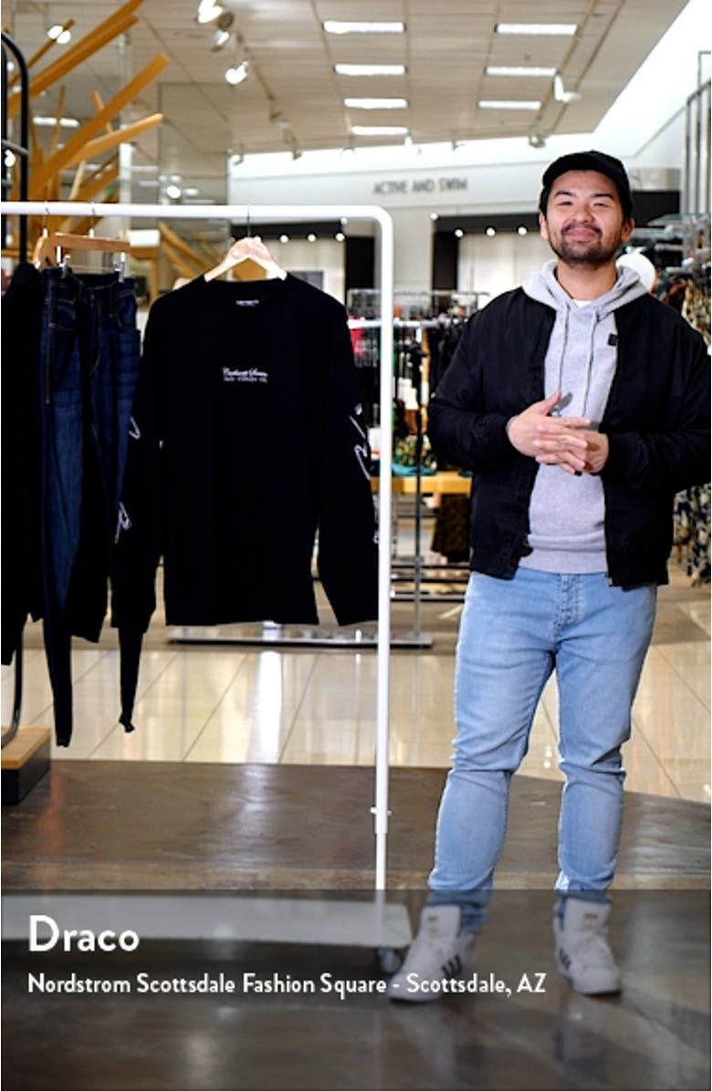 Safety Pin Long Sleeve Organic Cotton Graphic T-Shirt, sales video thumbnail