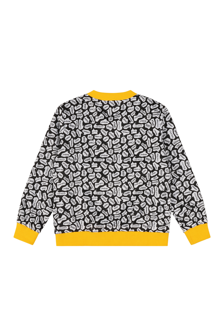 Girls Reversible Zip up Lightweight Bomber Jacket, Alternate, color, Black/Yellow/Hello