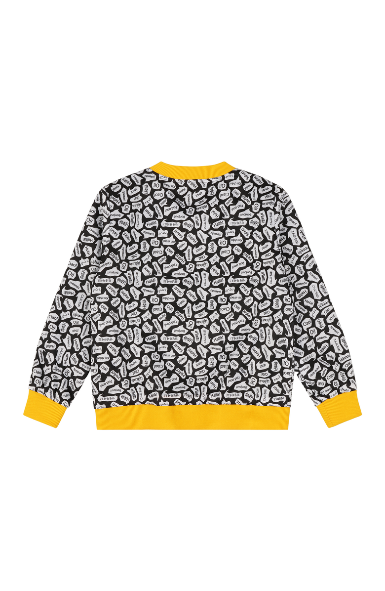 Mixed Up Clothing Girls Reversible Zip up Lightweight Bomber Jacket, Alternate, color, Black/Yellow/Hello