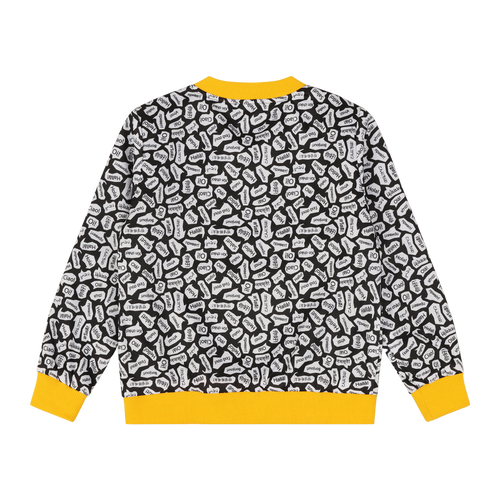 Mixed Up Clothing Girls Reversible Zip Up Lightweight Bomber Jacket In Black/yellow/hello