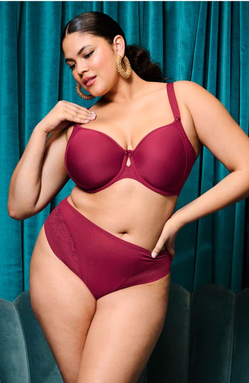 Elomi Nerina High Leg Briefs In Red