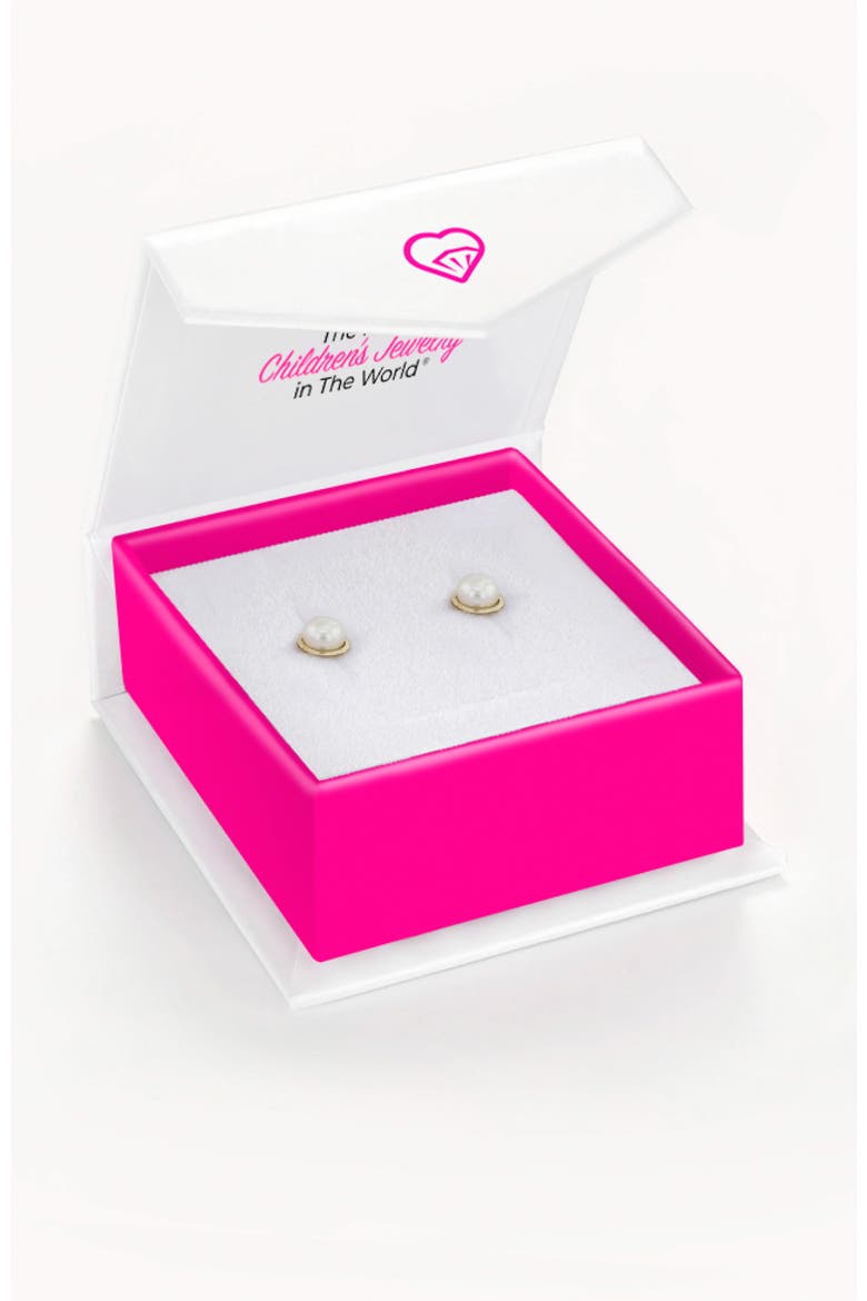 14k Cultured Pearl Earrings, Alternate, color, White