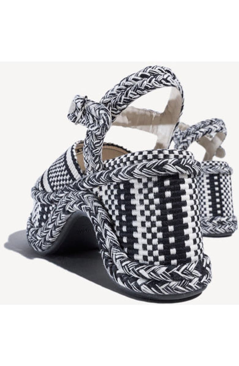 Amambaih Jose High Platform Sandals, Alternate, color, Ivory Black