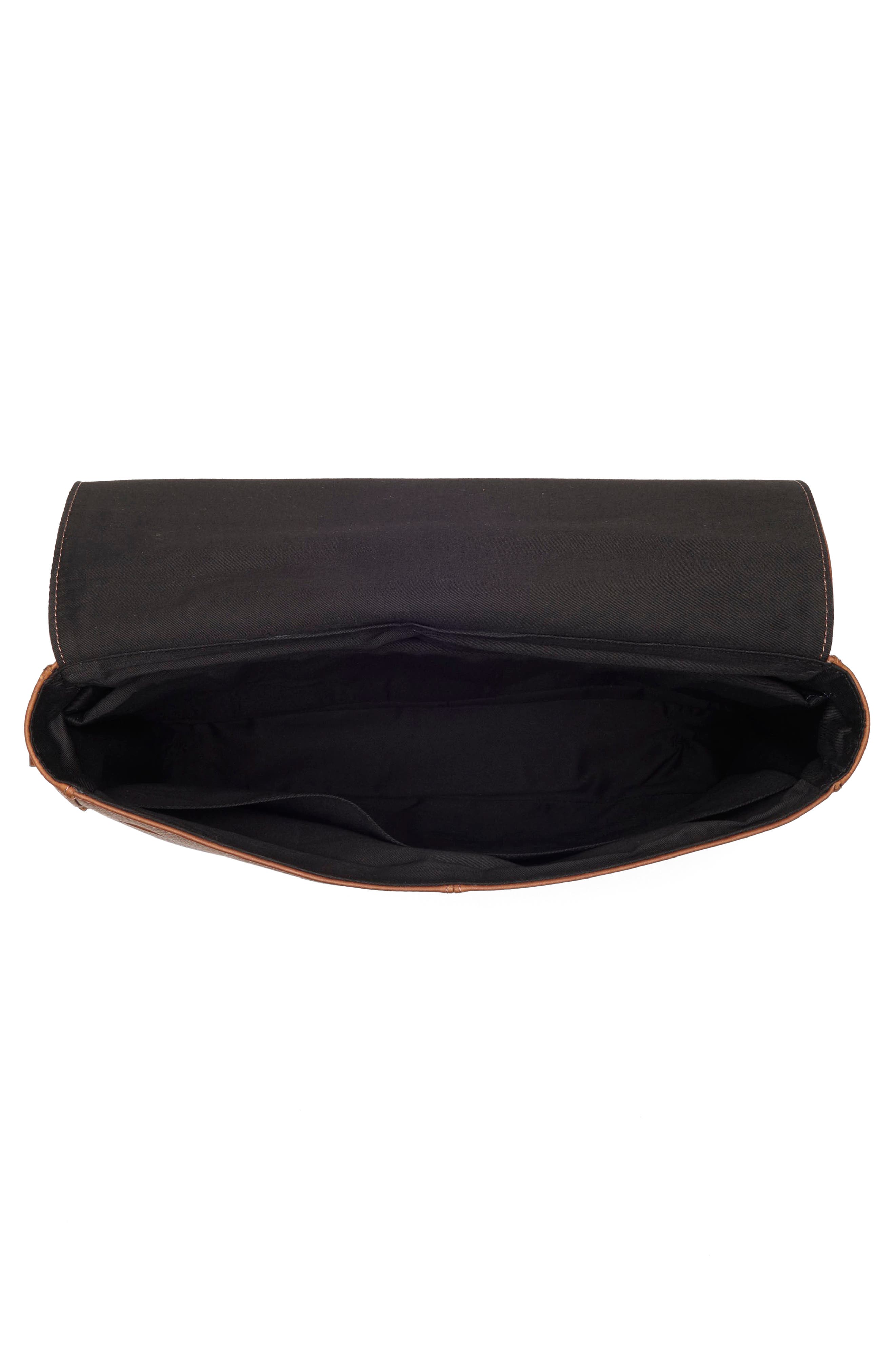 Johnston & Murphy Pebbled Leather Messenger Bag, Alternate, color, Tan