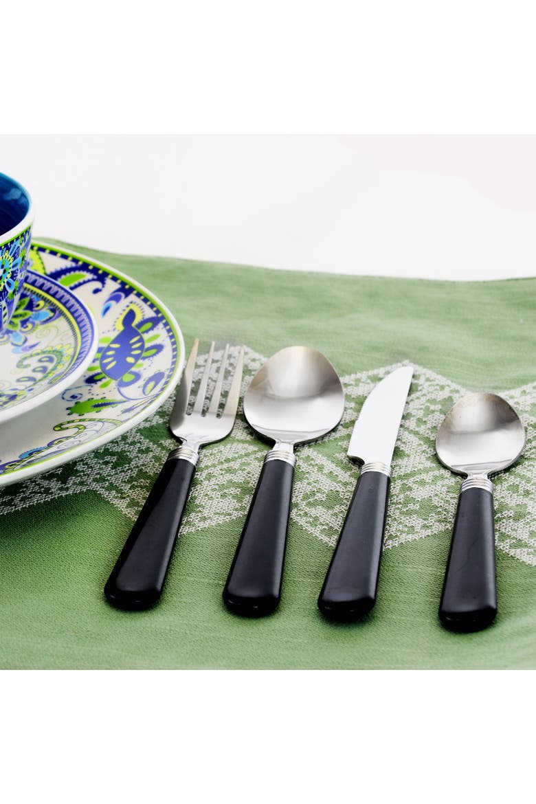 16 Piece Stainless Steel Flatware Set with Caddy, Alternate, color, Silver