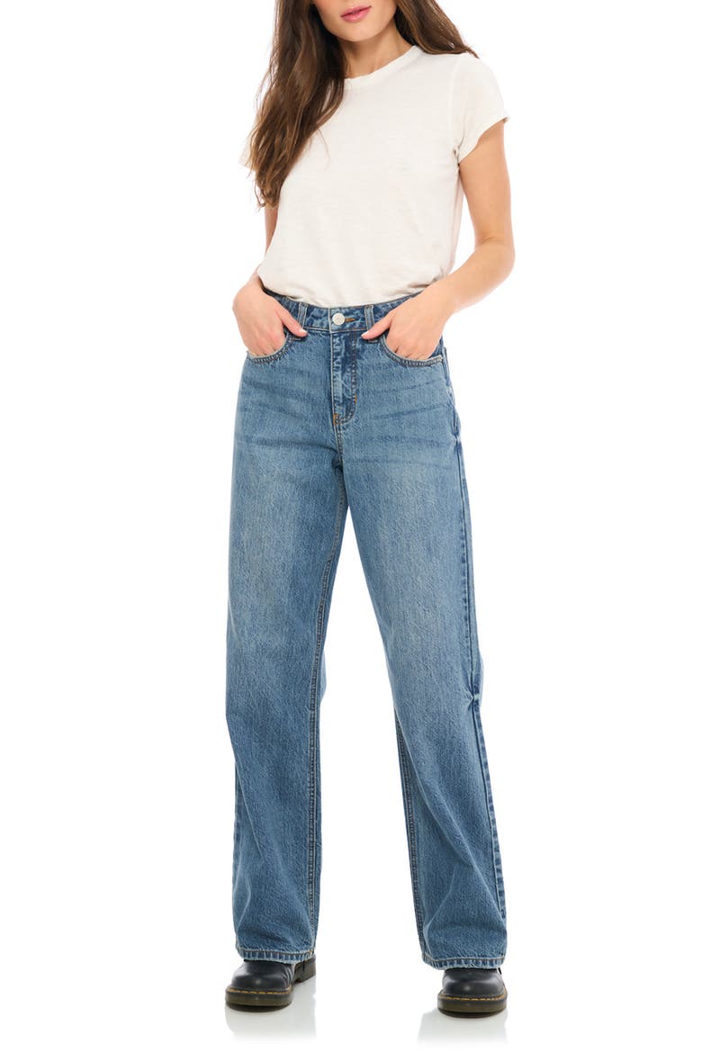 Madison High Rise Loose Jeans, Alternate, color, BLUE