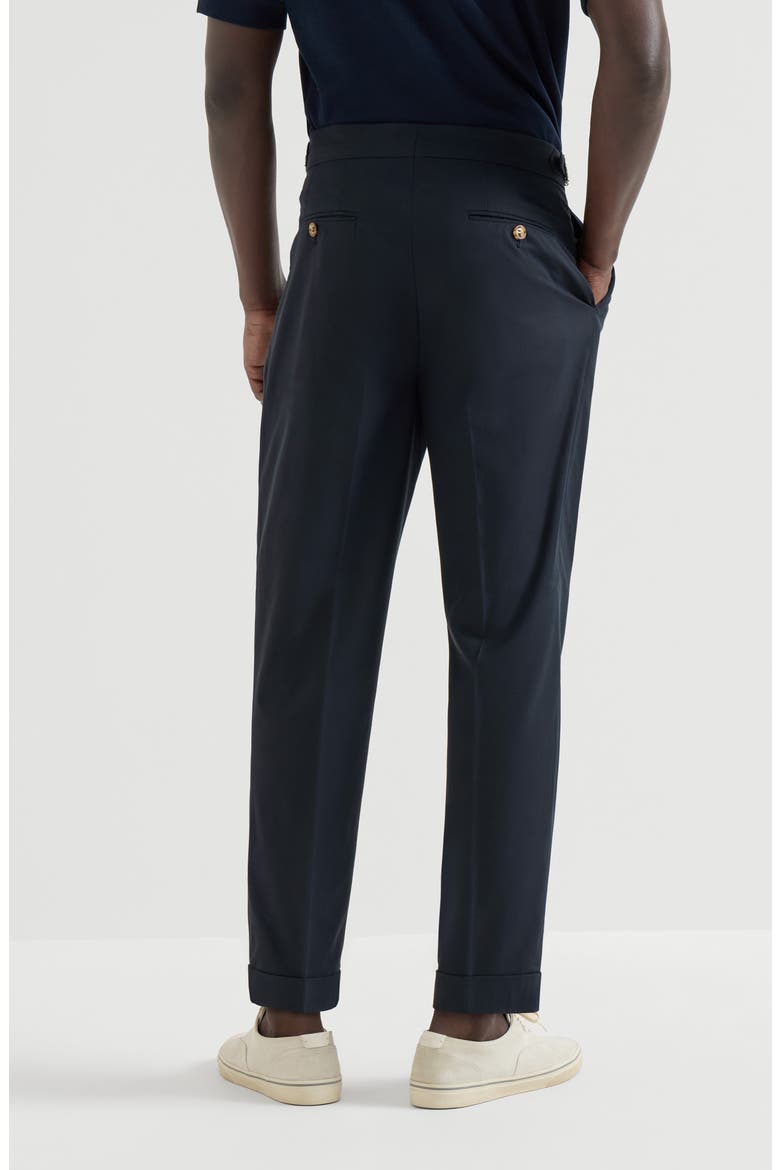 Cotton twill trousers, Alternate, color, Navy Blue