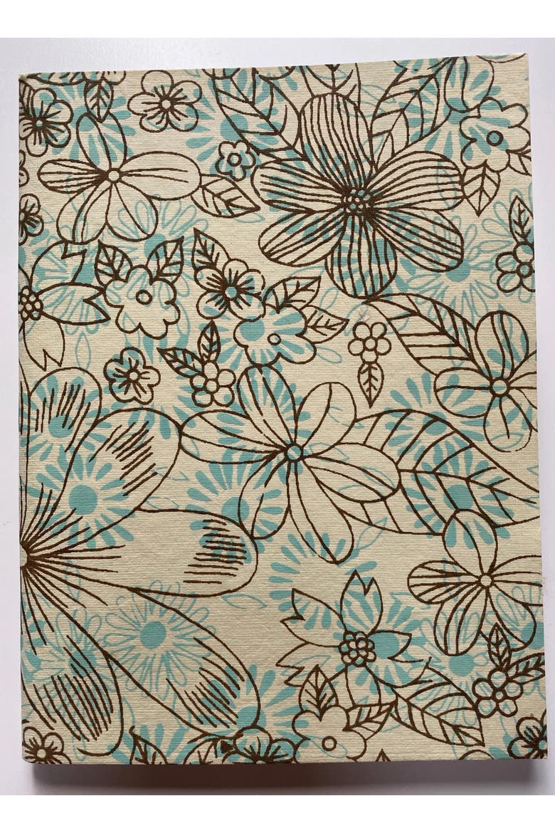 Soft Cover Journal, Main, color, Aqua Flowers