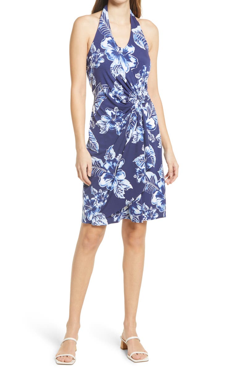 Tommy Bahama Clara Blossom Bay Halter Dress, Main, color, 