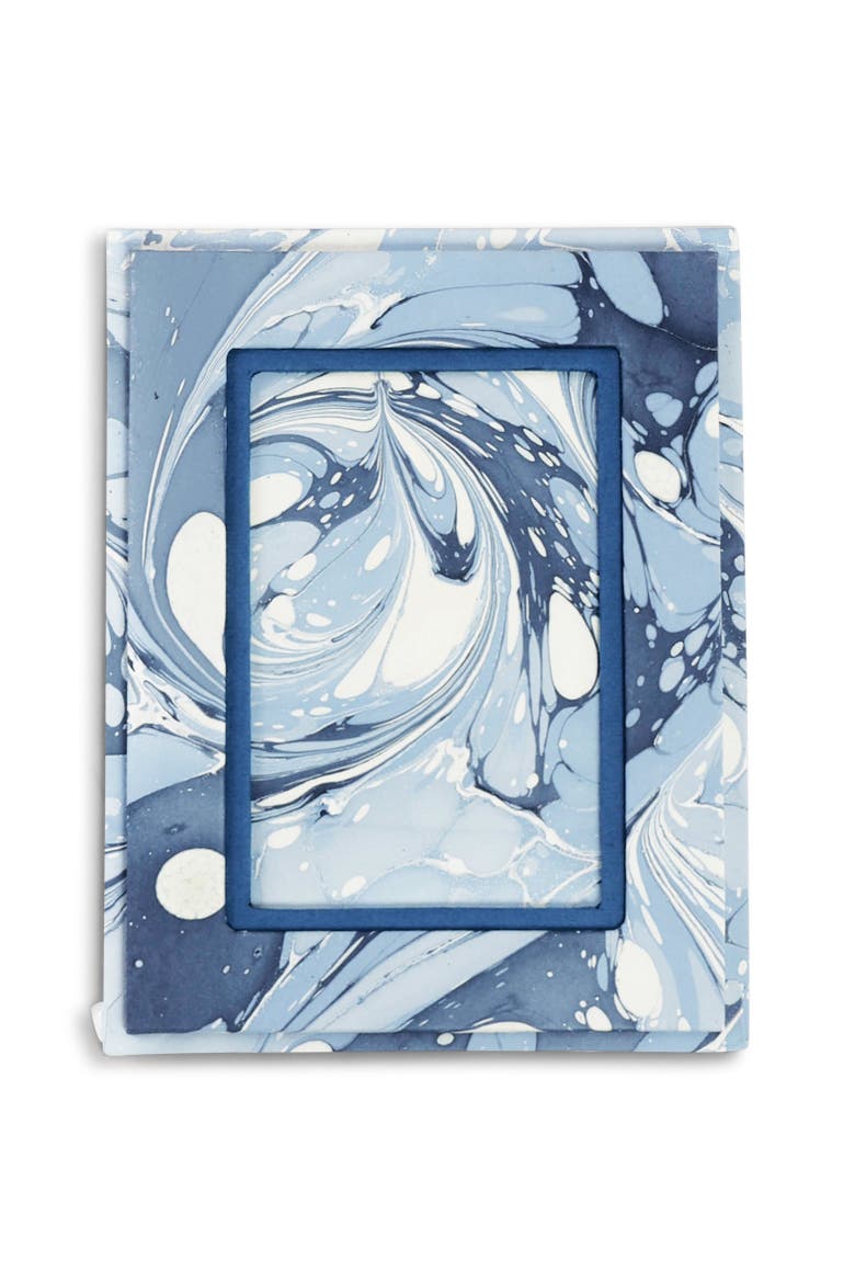 Hand-Marbled Picture Frame - 4x6, Alternate, color, Ocean Wave