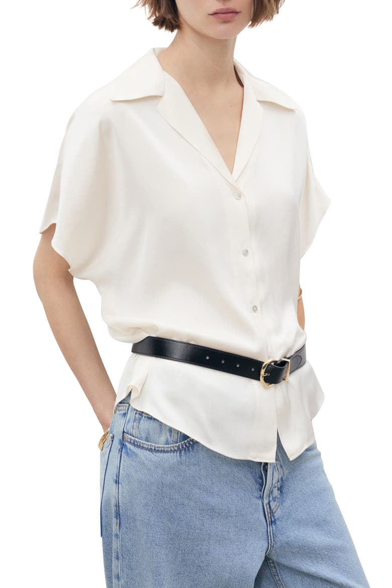 Fluid Short Sleeve Shirt, Main, color, OFF WHITE
