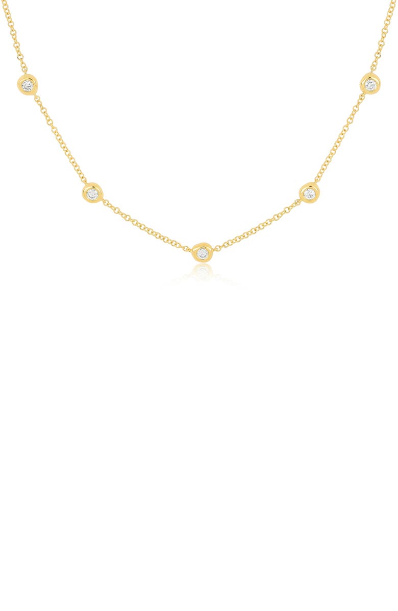 EF Collection Diamond Station Necklace, Main, color, 