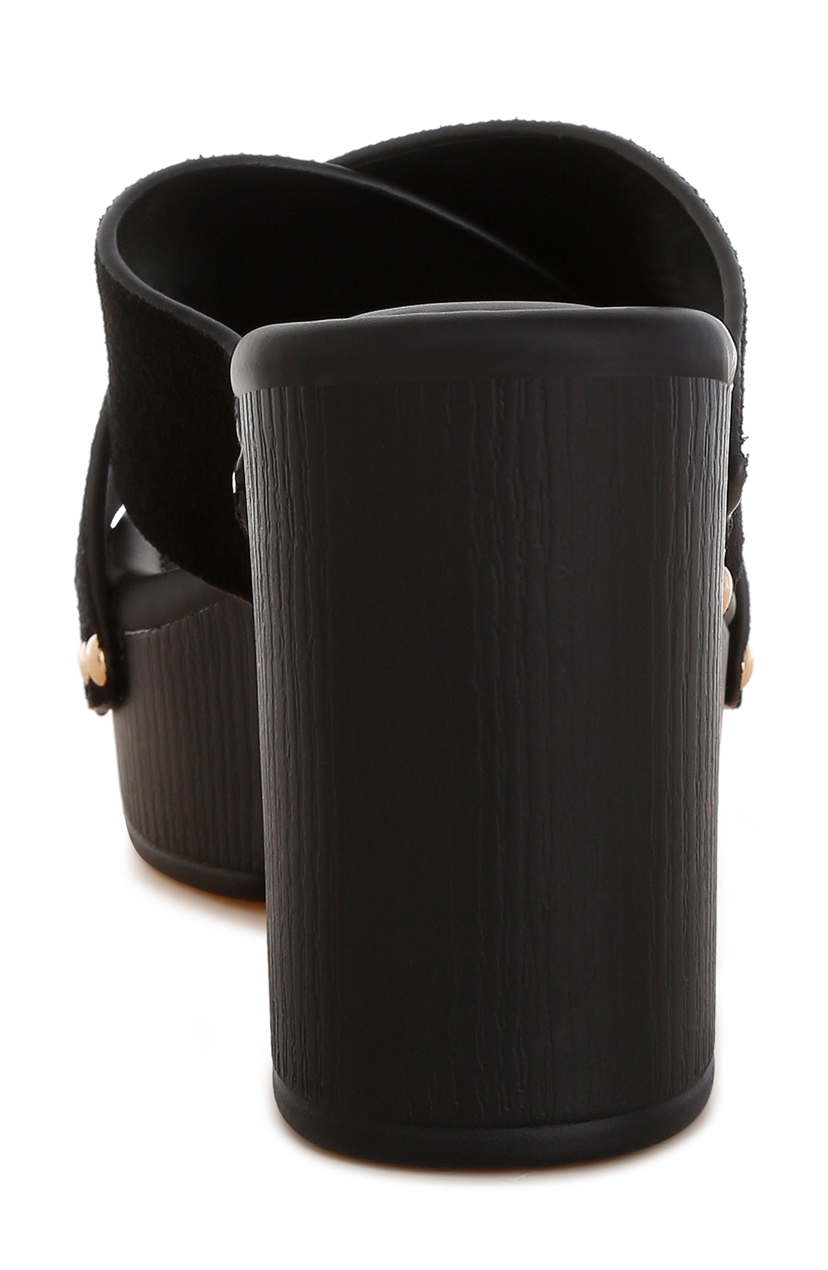 Rag & Co Maersk Platform Sandal, Alternate, color, Black