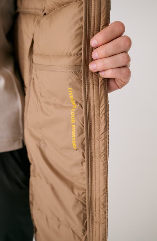 Lole Claudia Hooded Packable Down Jacket In Brown