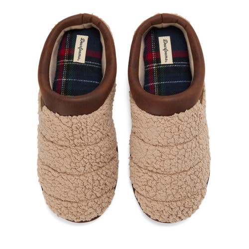 Dearfoams Asher Marled Knit Clog Slipper In Brown