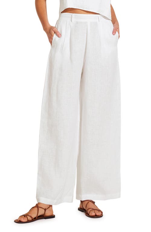 Shop Vitamin A ® The Getaway Linen Cover-up Pants In White