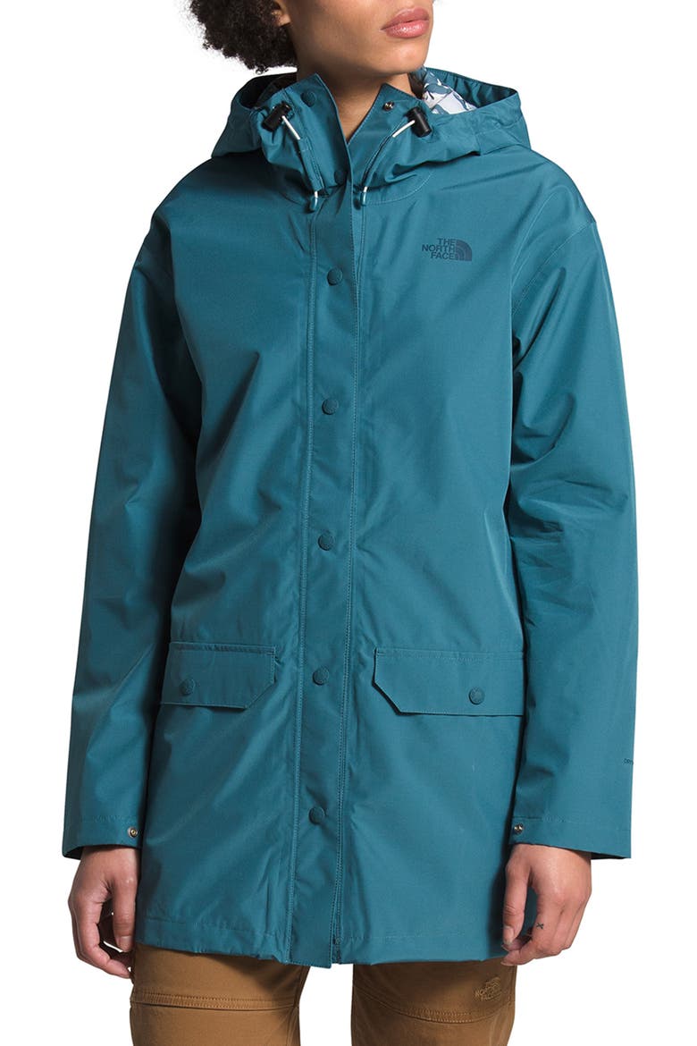 Liberty Woodmount Water Repellent Recycled Raincoat, Main, color, MALLARD BLUE