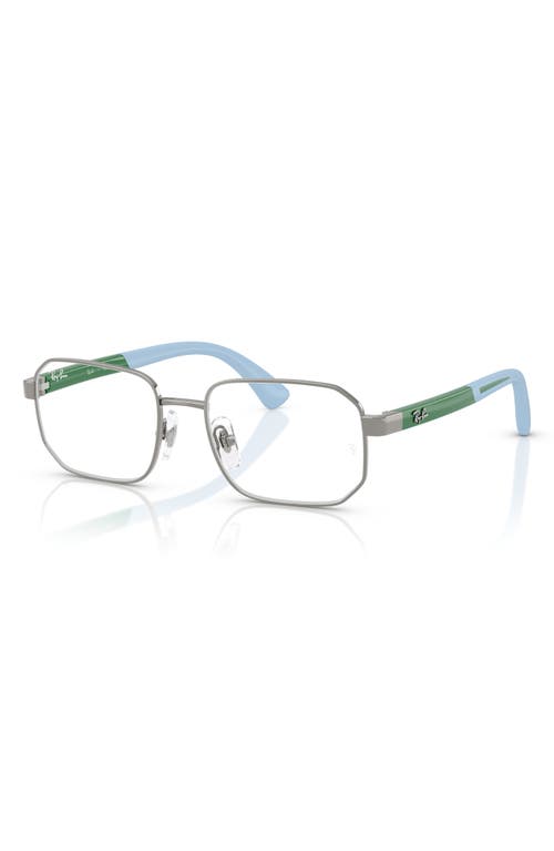 Ray Ban Ray-ban Kids' 48mm Irregular Optical Glasses In Metallic