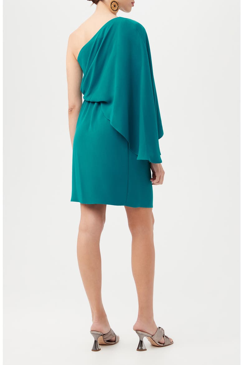 Amal One-Shoulder Blouson Sheath Dress, Alternate, color, BAHIA BLUE