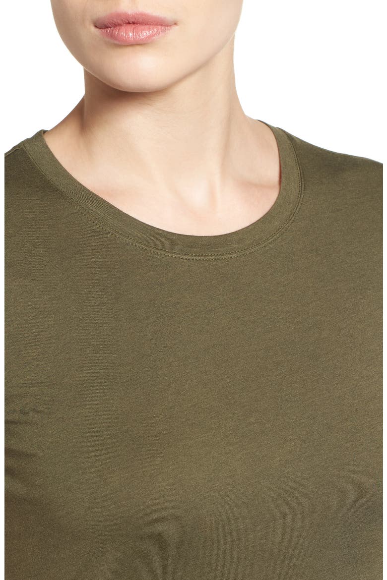Short Sleeve Crewneck Tee, Alternate, color, OLIVE SARMA