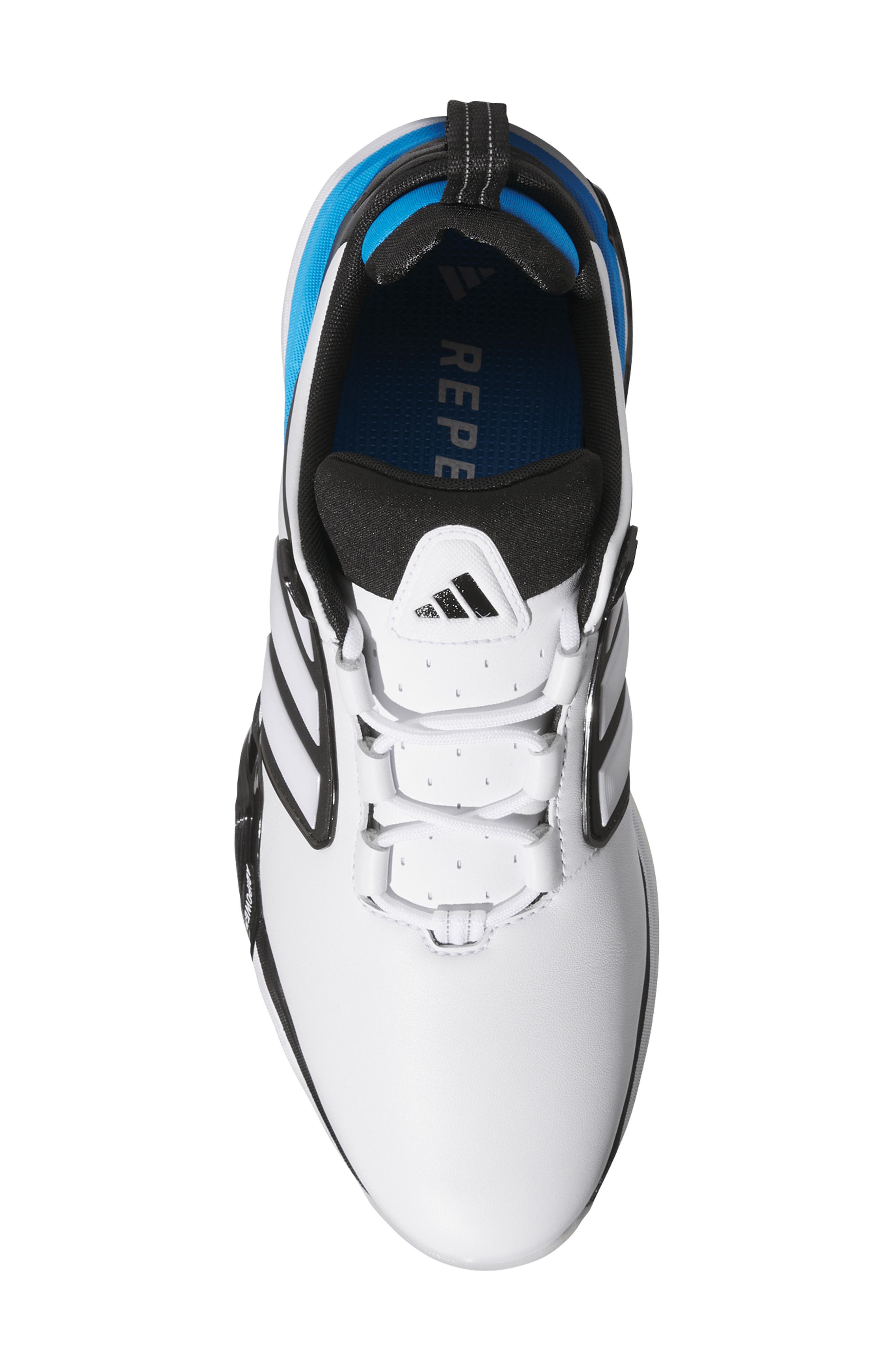 adidas Adipower 26 Spikeless Golf Shoe, Alternate, color, White/ Black/ Blue