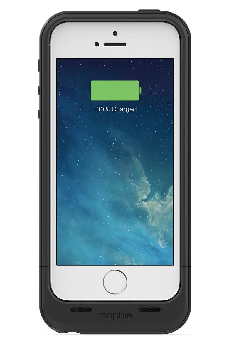 'juice pack plus' iPhone 5/5s charging case, Alternate, color, BLACK