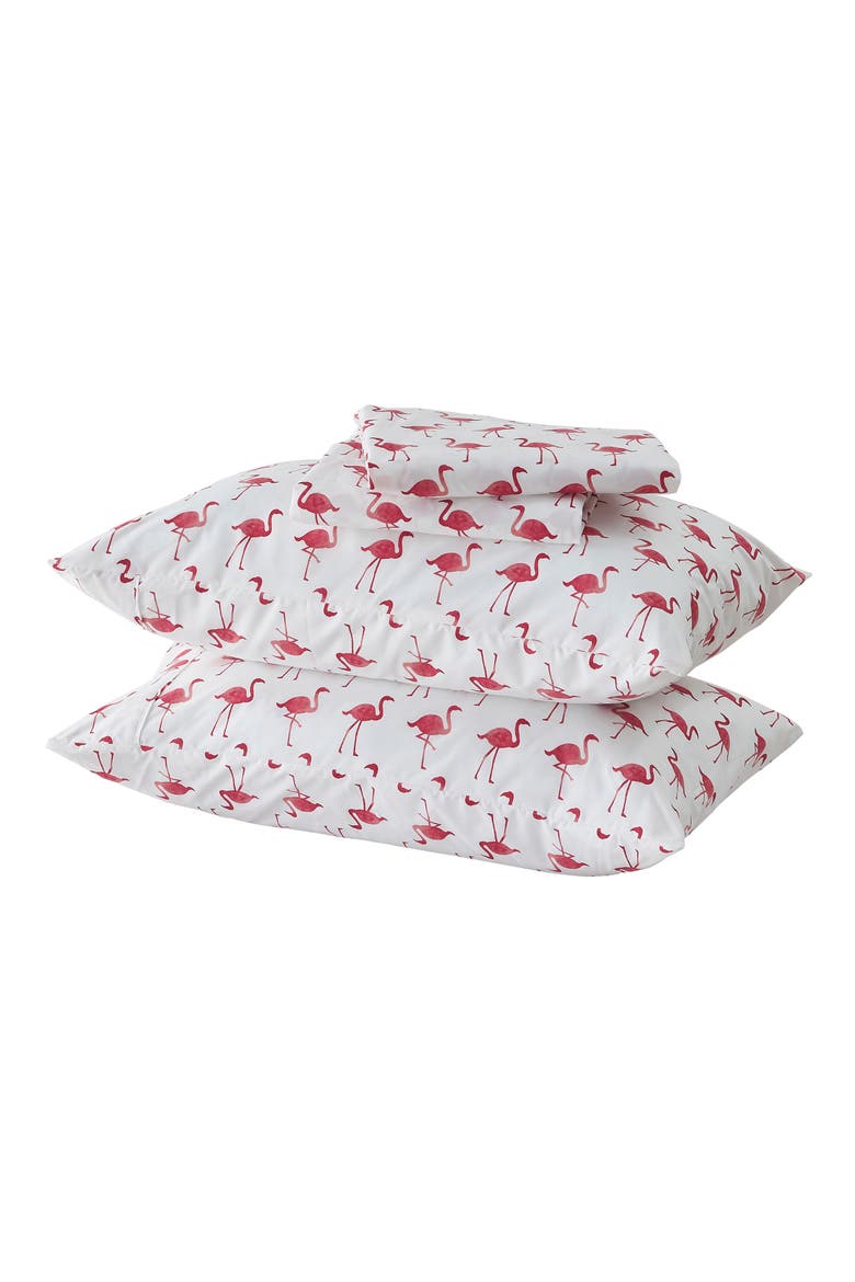 Coastal Microfiber Sheet Set, Main, color, FLAMINGO