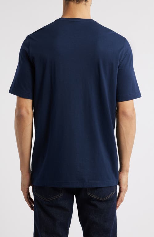 Johnston & Murphy Essential Pima Cotton & Modal T-shirt In Navy