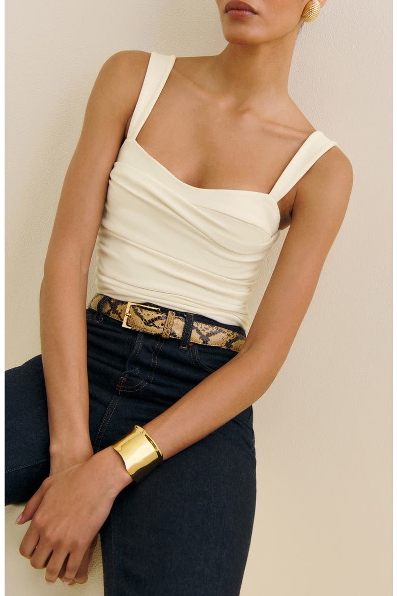 Trish Ruched Tank, Alternate, color, FIOR DI LATTE