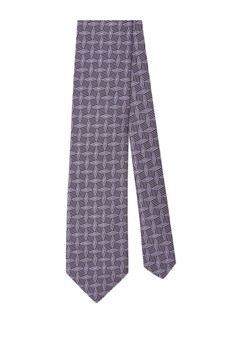 Robert Diamond Cube Necktie, Main, color, Purple
