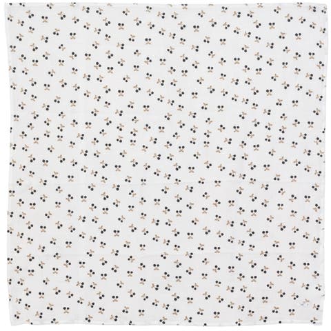 Cherry Crinkle Cotton Canvas Tag Swaddle