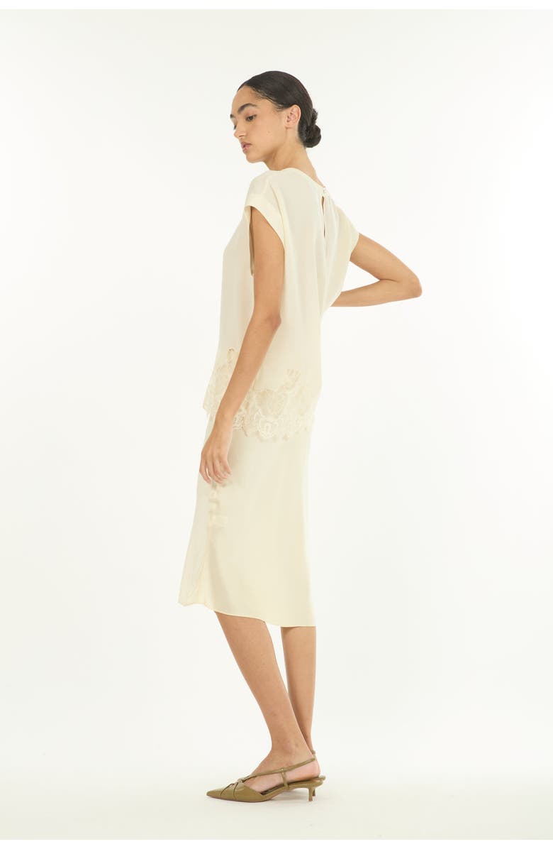 SECRET MISSION Lainey Midi Skirt, Alternate, color, Vintage Crème