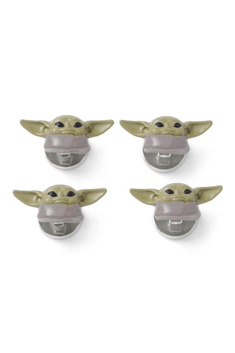 Men's Star Wars 3D Grogu Stud Set, Main, color, GREEN