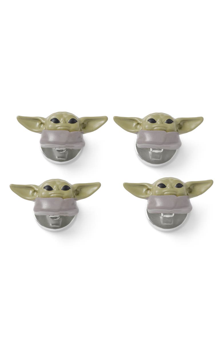 Cufflinks, Inc. Men's Star Wars 3D Grogu Stud Set, Main, color, Green