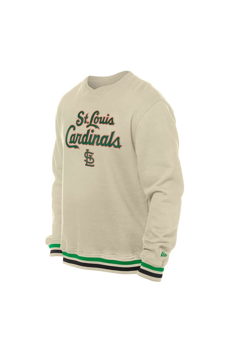New Era Men's New Era Cream St. Louis Cardinals St. Patrick's Day Twill Pullover Sweatshirt, Alternate, color, Cream