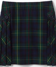 Lands' End Girls Plus Side Pleat Plaid Skort Above the Knee