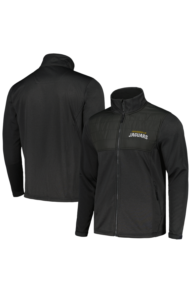 DUNBROOKE Men's Dunbrooke Heather Black Jacksonville Jaguars Explorer Tech Full-Zip Jacket, Main, color, 