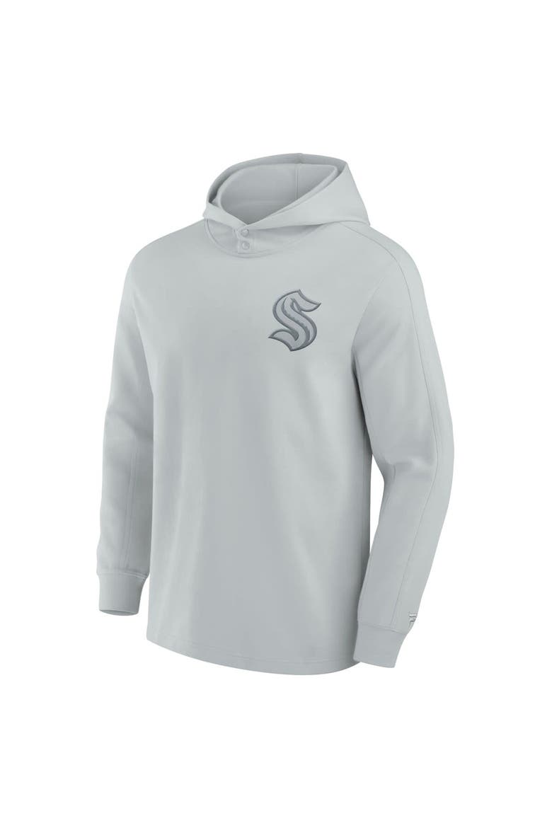Men's Fanatics Gray Seattle Kraken Elements Lightweight Tri-Blend Fleece Hoodie, Alternate, color, Gray