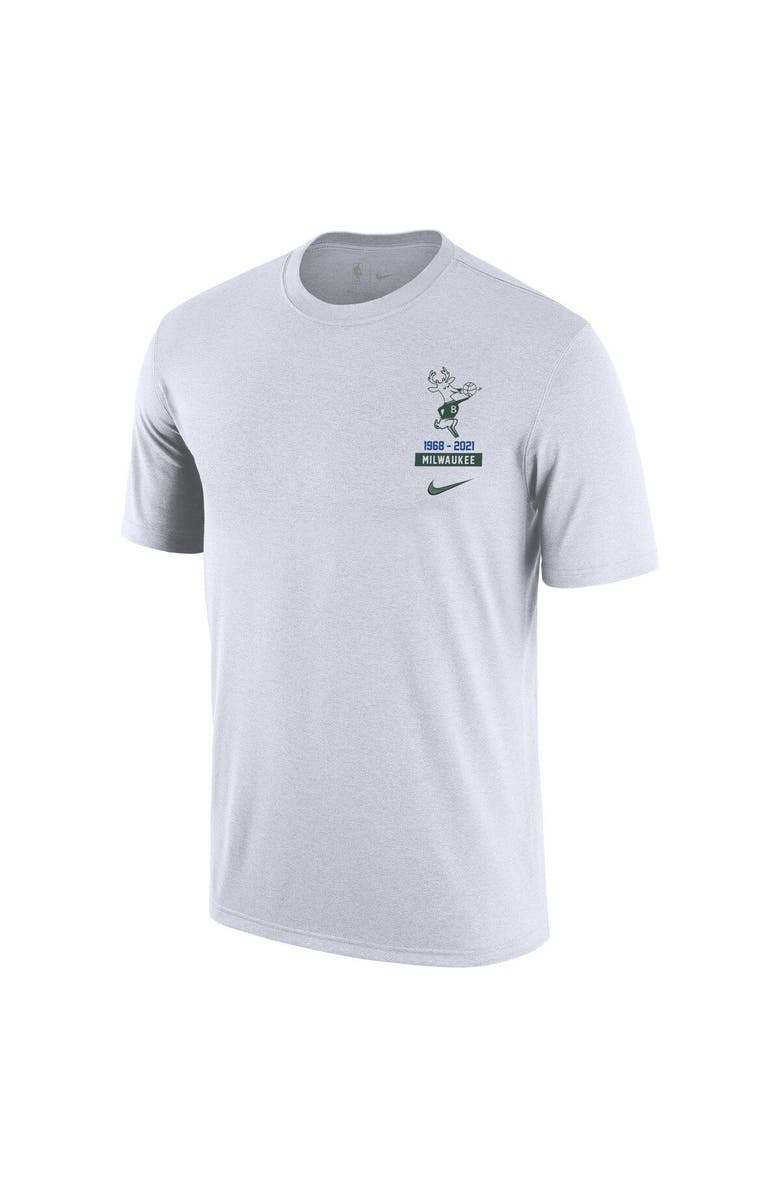 Nike Men's Nike White Milwaukee Bucks 2021/22 City Edition Courtside Heavyweight Moments Story T-Shirt, Alternate, color, 